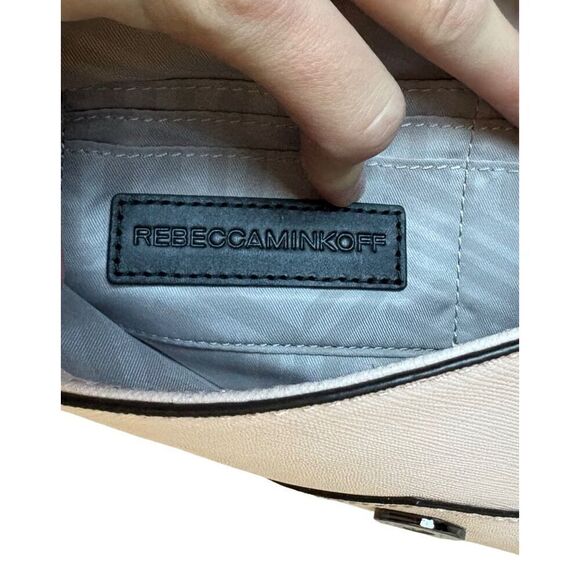 REBECCA MINKOFF Envelope Leo Clutch with Zipper Trim Barely Pink - Picture 4 of 9